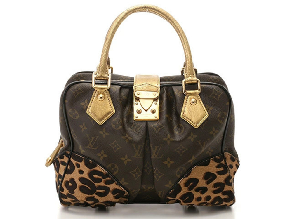 LOUIS VUITTON Handbag Leopard Adele Monogram
